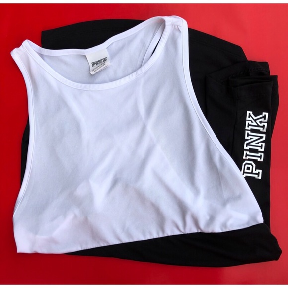 PINK Victoria's Secret Tops - Victoria’s Secret PINK Black & White Tank - Size M